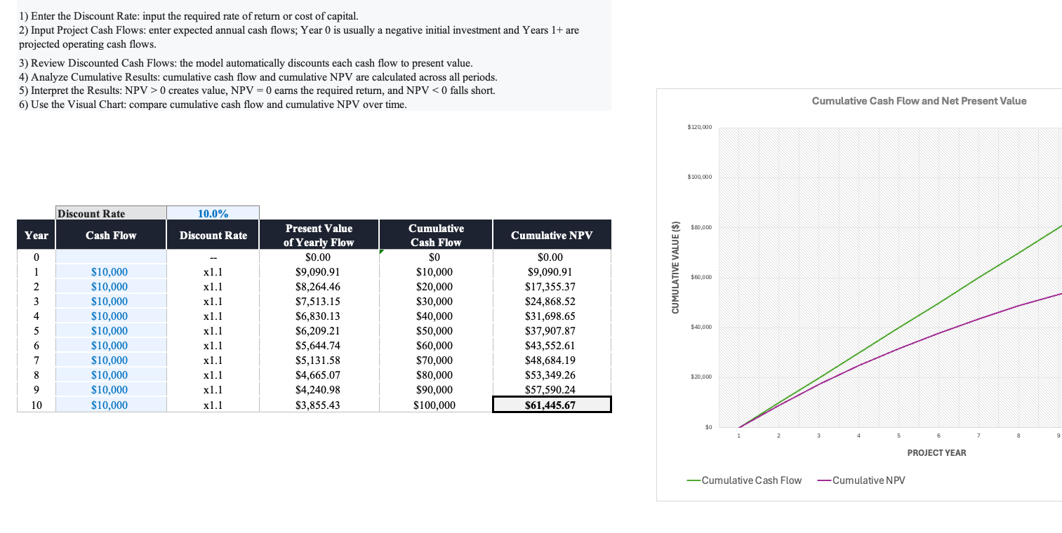 Calculating Net Present Value Preview